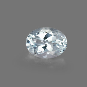 1.27 ct Blue Aquamarine Stone, Natural Aquamarine in Oval Facet Shape for Sale