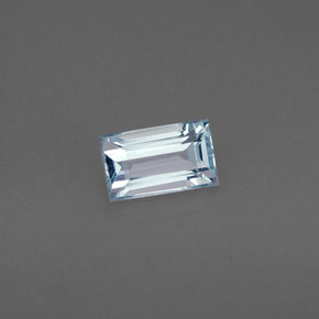 0.51 ct Blue Aquamarine Gemstone, Aquamarine Gem in Baguette Facet Shape for Sale.