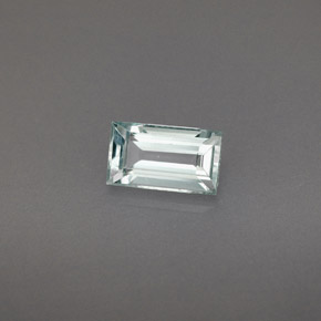 0.66 ct Blue Aquamarine Gemstone, Aquamarine Gem in Baguette Facet Shape for Sale.