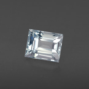 0.84 ct Blue Aquamarine Stone, Natural Aquamarine in Baguette Facet Shape for Sale