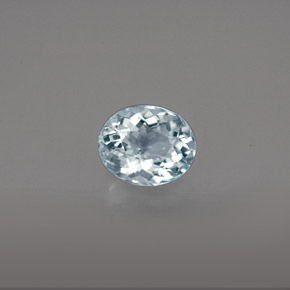 0.61 ct Blue Aquamarine Gemstone, Aquamarine Gem in Oval Facet Shape for Sale.