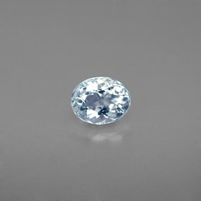 0.68 ct Green Aquamarine Gemstone, Aquamarine Gem in Oval Facet Shape for Sale.