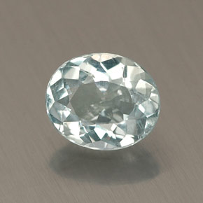 0.60 ct Blue Aquamarine Gemstone, Aquamarine Gem in Oval Facet Shape for Sale.