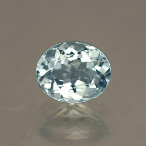 0.69 ct Blue Aquamarine Gemstone, Aquamarine Gem in Oval Facet Shape for Sale.
