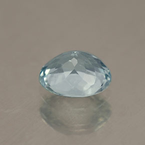 Aquamarine Gemstone in 6.5 x 5.3 mm Size for Sale, Aquamarine Stone in Light Green Blue Color