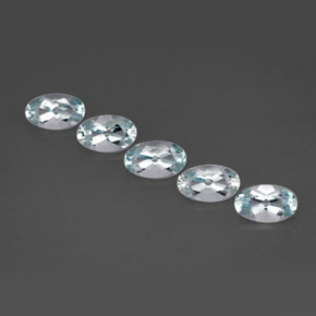 1.01 ct Blue Aquamarine Gemstone, Aquamarine Gem in Oval Facet Shape for Sale.
