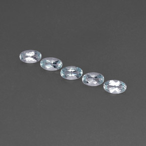 0.93 ct Blue Aquamarine Gemstone, Aquamarine Gem in Oval Facet Shape for Sale.