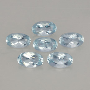 1.09 ct Blue Aquamarine Gemstone, Aquamarine Gem in Oval Facet Shape for Sale.