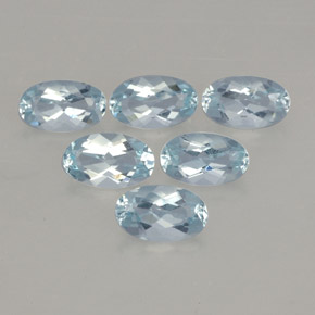 1.09 ct Blue Aquamarine Stone, Natural Aquamarine in Oval Facet Shape for Sale