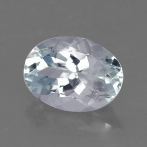 1.08 ct Blue Aquamarine Stone, Natural Aquamarine in Oval Facet Shape for Sale