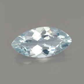 1.50 ct Blue Aquamarine Stone, Natural Aquamarine in Marquise Facet Shape for Sale