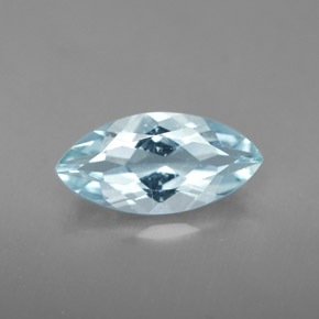 1.55 ct Blue Aquamarine Gemstone, Aquamarine Gem in Marquise Facet Shape for Sale.