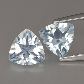 1.83 ct Blue Aquamarine Stone, Natural Aquamarine in Trillion Facet Shape for Sale