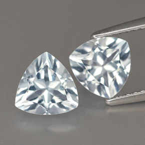 2.24 ct Blue Aquamarine Stone, Natural Aquamarine in Trillion Facet Shape for Sale