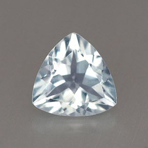 0.99 ct Blue Aquamarine Gemstone, Aquamarine Gem in Trillion Facet Shape for Sale.