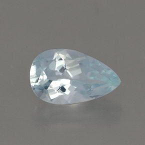 0.87 ct Blue Aquamarine Gemstone, Aquamarine Gem in Pear Facet Shape for Sale.