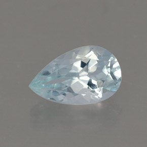 0.87 ct Blue Aquamarine Stone, Natural Aquamarine in Pear Facet Shape for Sale