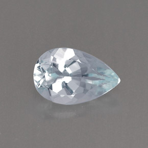 0.73 ct Blue Aquamarine Gemstone, Aquamarine Gem in Pear Facet Shape for Sale.