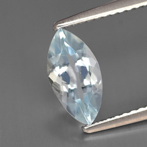0.96 ct Blue Aquamarine Stone, Natural Aquamarine in Marquise Facet Shape for Sale