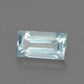 0.62 ct Blue Aquamarine Gemstone, Aquamarine Gem in Baguette Facet Shape for Sale.