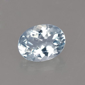 1.12 ct Blue Aquamarine Gemstone, Aquamarine Gem in Oval Facet Shape for Sale.