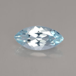 1.66 ct Blue Aquamarine Gemstone, Aquamarine Gem in Marquise Facet Shape for Sale.