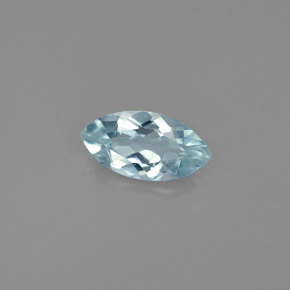 0.94 ct Blue Aquamarine Stone, Natural Aquamarine in Marquise Facet Shape for Sale