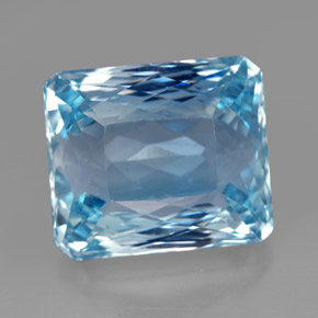 13.06 ct Blue Aquamarine Gemstone, Aquamarine Gem in Octagon Facet Shape for Sale.