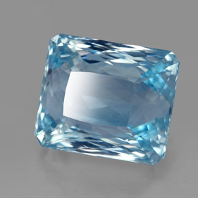 13.06 ct Blue Aquamarine Stone, Natural Aquamarine in Octagon Facet Shape for Sale