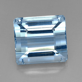 20.71 ct Blue Aquamarine Gemstone, Aquamarine Gem in Octagon Facet Shape for Sale.