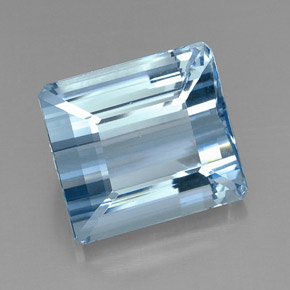 20.71 ct Blue Aquamarine Stone, Natural Aquamarine in Octagon Facet Shape for Sale