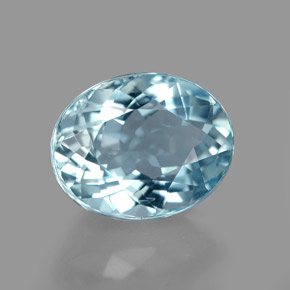 2.75 ct Blue Aquamarine Gemstone, Aquamarine Gem in Oval Facet Shape for Sale.