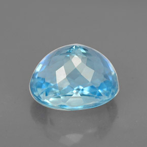 Aquamarine Gemstone in 9.5 x 7.9 mm Size for Sale, Aquamarine Stone in Light Blue Color