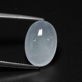 9.56 ct Blue Aquamarine Stone, Natural Aquamarine in Oval Cabochon Shape for Sale