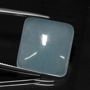 16.66 ct Blue Aquamarine Gemstone, Aquamarine Gem in Cushion Cabochon Shape for Sale.