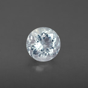 0.65 ct Blue Aquamarine Gemstone, Aquamarine Gem in Round Facet Shape for Sale.