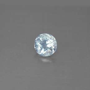 0.67 ct Blue Aquamarine Gemstone, Aquamarine Gem in Round Facet Shape for Sale.