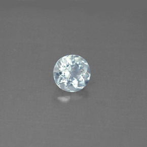 0.67 ct Blue Aquamarine Stone, Natural Aquamarine in Round Facet Shape for Sale