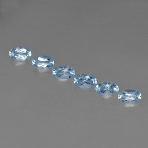 1.20 ct Blue Aquamarine Gemstone, Aquamarine Gem in Oval Facet Shape for Sale.