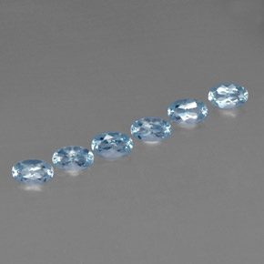 1.20 ct Blue Aquamarine Stone, Natural Aquamarine in Oval Facet Shape for Sale