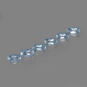 1.14 ct Blue Aquamarine Gemstone, Aquamarine Gem in Oval Facet Shape for Sale.