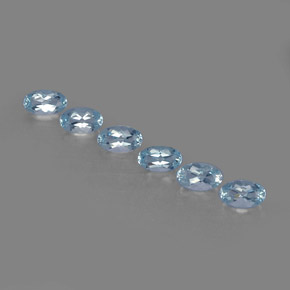 1.14 ct Blue Aquamarine Stone, Natural Aquamarine in Oval Facet Shape for Sale