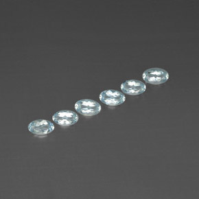 1.04 ct Blue Aquamarine Stone, Natural Aquamarine in Oval Facet Shape for Sale