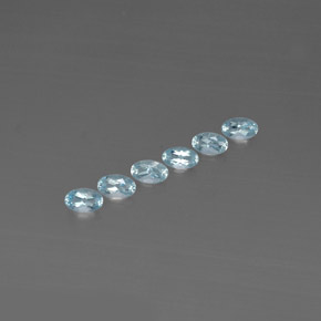 1.15 ct Blue Aquamarine Stone, Natural Aquamarine in Oval Facet Shape for Sale