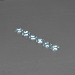 1.10 ct Blue Aquamarine Gemstone, Aquamarine Gem in Oval Facet Shape for Sale.