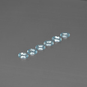 1.10 ct Blue Aquamarine Stone, Natural Aquamarine in Oval Facet Shape for Sale
