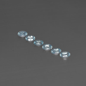 1.15 ct Blue Aquamarine Gemstone, Aquamarine Gem in Oval Facet Shape for Sale.