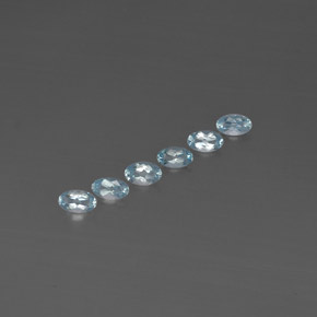 1.15 ct Blue Aquamarine Stone, Natural Aquamarine in Oval Facet Shape for Sale