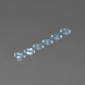 1.12 ct Blue Aquamarine Stone, Natural Aquamarine in Oval Facet Shape for Sale