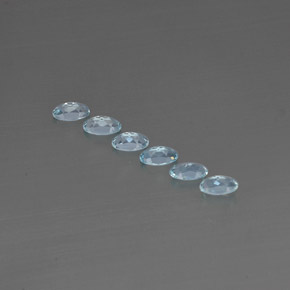 Aquamarine Gemstone in 5 x 3 mm (calibrated) Size for Sale, Aquamarine Stone in Light Blue Color